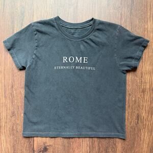 John Galt Rome Eternally Beautiful Graphic Cropped Tee Women’s XS/S